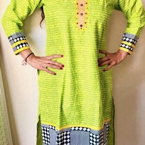 Indian long sleeves shirt with design